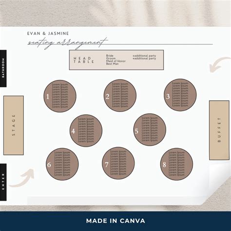 Canva Seating Chart Template