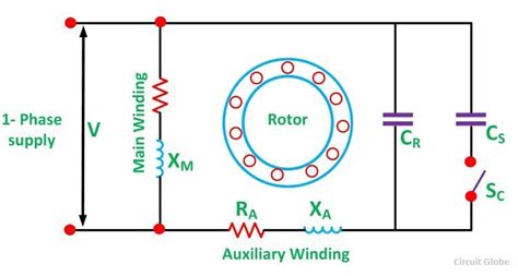 capacitor run motors diagrams 