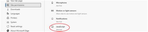 cara mematikan javascript di edge, Turn javascript on or off in microsoft edge chromium