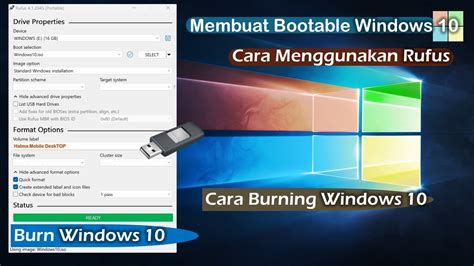 cara setting rufus windows 10, Rufus terbaru