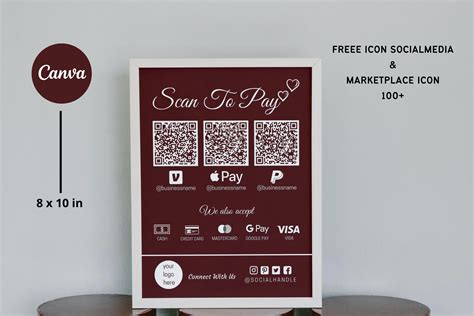 card box sign with qr code, Qr code on box