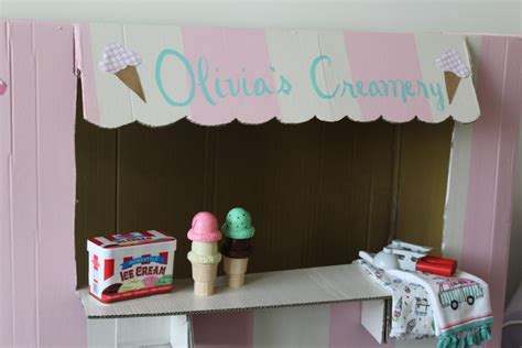 cardboard ice cream stand