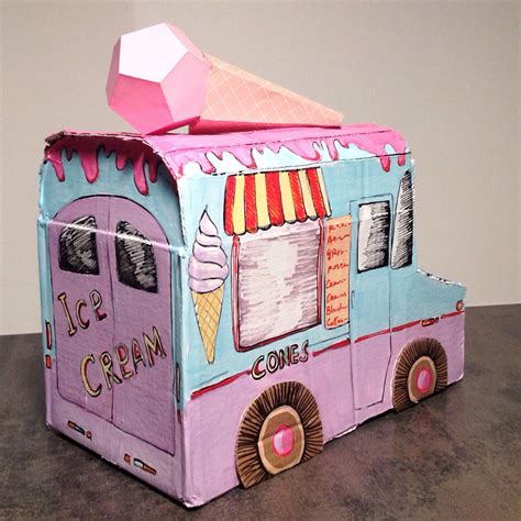 cardboard ice cream truck