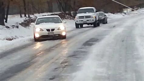 cars sliding on ice