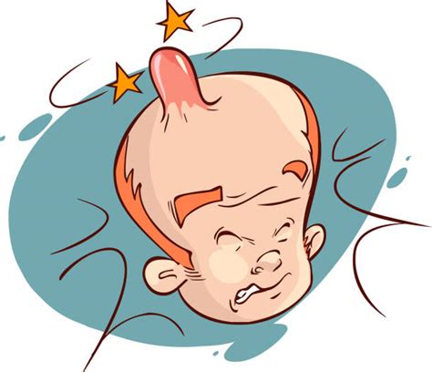cartoon bump on head, Head bump cartoon swollen man his painful alamy vector illustration. A cartoon man with a painful, swollen bump on his head stock vector