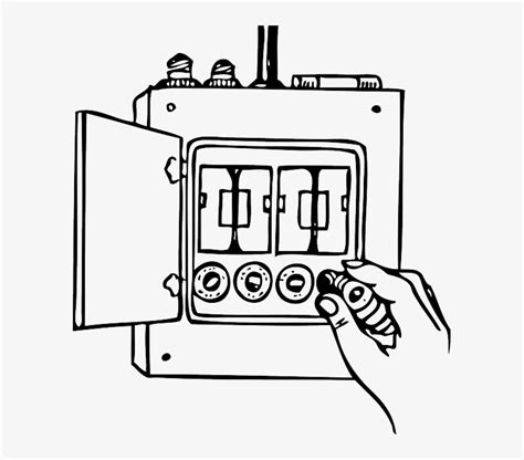cartoon electrical fuse box 