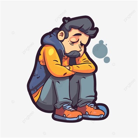 cartoon image of a miserable man, Miserable px