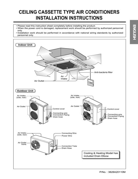 cassette type air conditioner diagram 