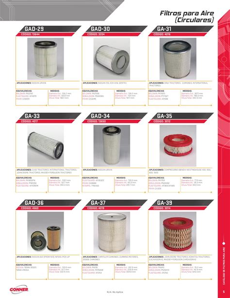Catalogo De Filtros