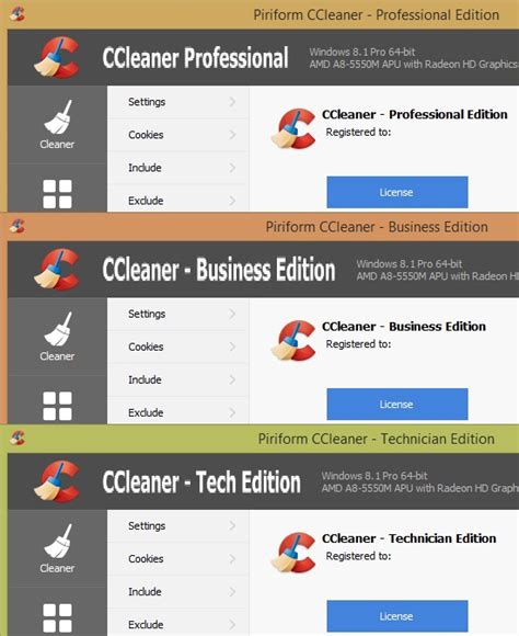 ccleaner business vs technician, Ccleaner business technician comparison compare its optimization endpoint cloud network. Free download