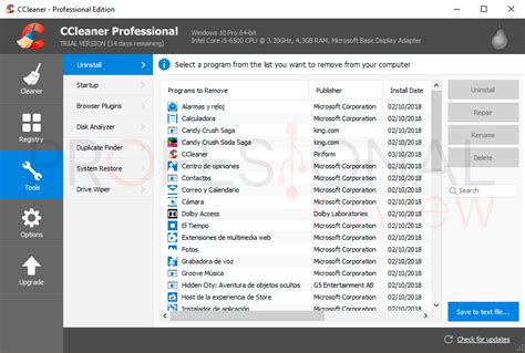 ccleaner en windows 10, Ccleaner disco registro limpiador duro. Ccleaner windows 10
