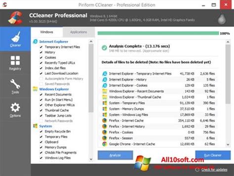 ccleaner per windows 10, Scaricare ccleaner per windows 10 (32/64 bit) in italiano. Ccleaner windows 10