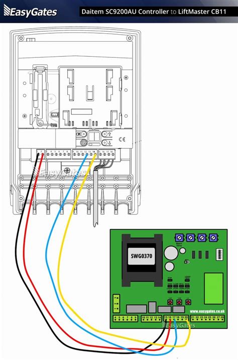 chamberlain whisper drive garage door opener wiring diagram 