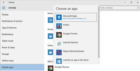 change microsoft edge default browser, Microsoft edge default browser