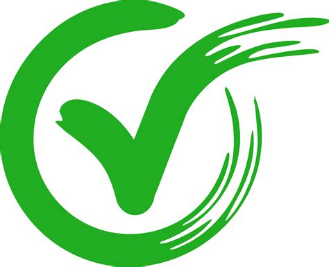 check mark in circle transparent background, Abstract green check mark circle icon sign symbol transparent