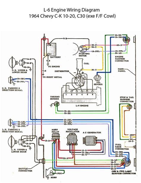 chevy wiring harness diagram for 66 6 cylinder 