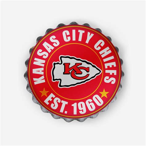 chiefs bottle cap sign, Kansas city chiefs bottle cap wall sign. Chiefs bottle gone almost