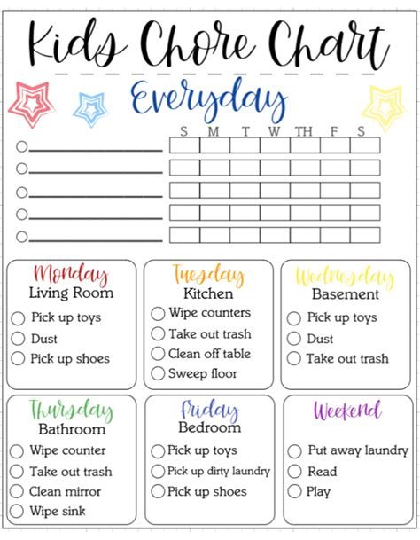 Child Chore Chart