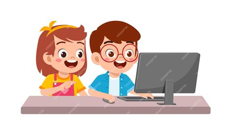 children computer clip art, Clip art children on computer. Computer clip children clipart cliparts kids use