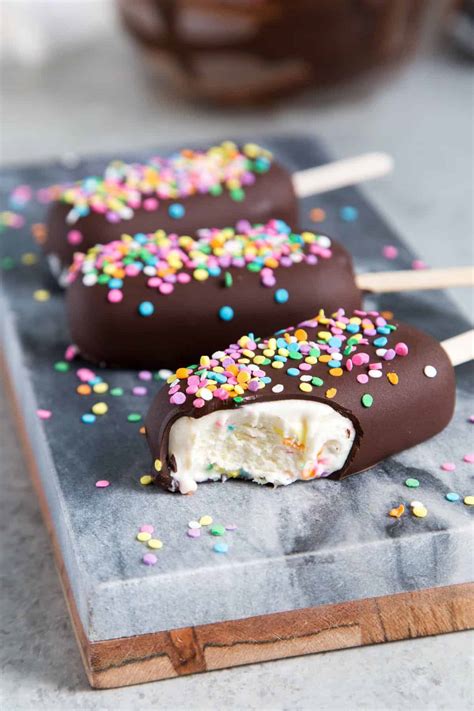chocolate covered ice cream bars