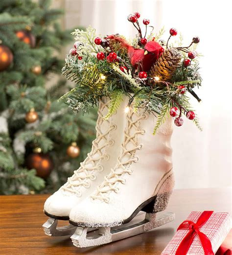 christmas decorations with ice skates