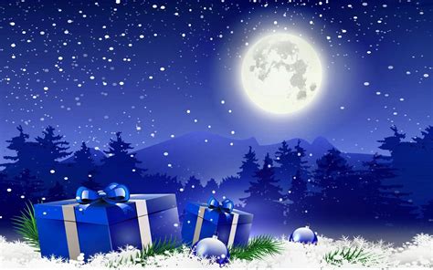christmas moon background, Christmas moon wallpapers