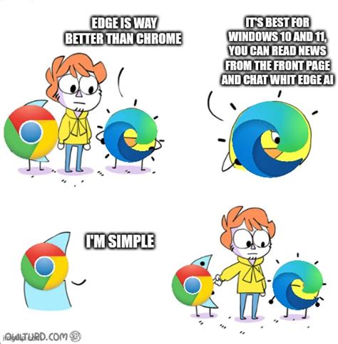 chrome download edge meme, Microsoft edge vs google chrome meme