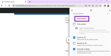 chrome remote desktop settings menu, Google chrome remote desktop settings
