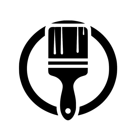 circle paintbrush icons, Paint brush circle vector hd png images, paint brush icons set in flat