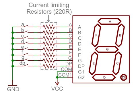 circuit diagram 7 segment display 