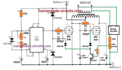 circuit diagram of 600va inverter 