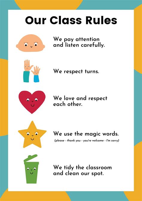 Classroom Rules Printables