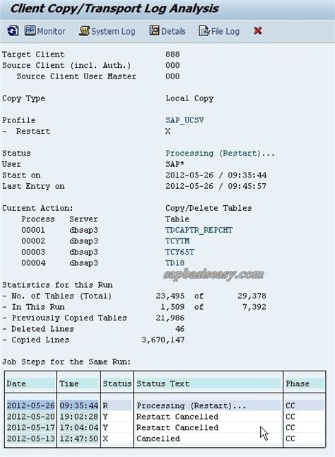 client copy logs, Sap logs. How to check sap client copy logs