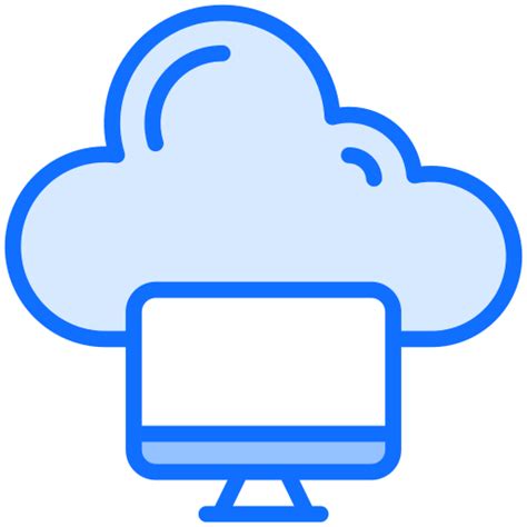 cloud computing icon blue svg free, Cloud computing generic blue icon