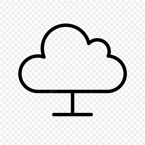 cloud computing icon transparent vector, Cloud computing line icon vector, cloud, cloud storage, computing png