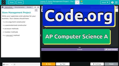 Cmoputer Science In Algebra Code Org Walkthrough