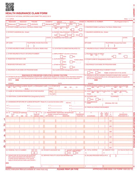 cms 1500 pdf filler, Free fillable cms 1500 template