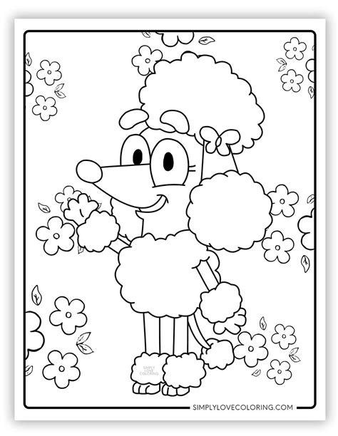 coco coloring pages bluey, Print your own colouring sheet of bluey's friend coco. Coco bluey colouring sheet snickers print