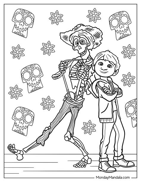 coco coloring pages disney, 23 free printable coco coloring pages in vector format, easy to print. Miguel coloringall