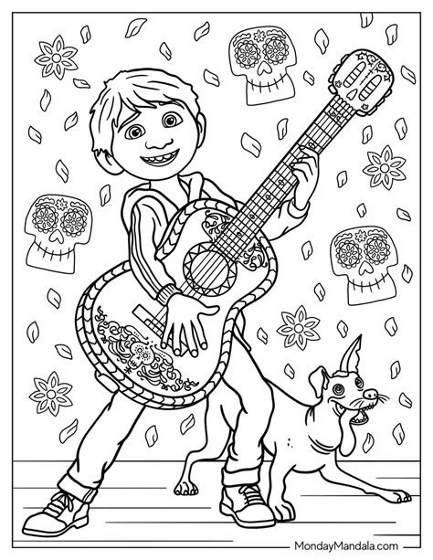 coco disney coloring pages, Disney coco pdf coloring pages