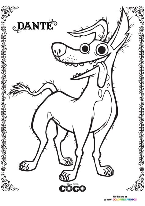 coco dog coloring page, Get this disney coco coloring pages printable gh14