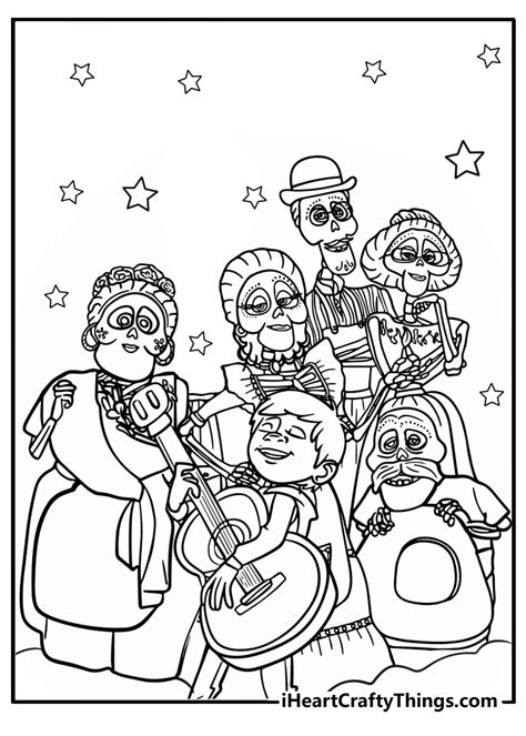 coco pictures to color, Disney coco pdf coloring pages. Pixar characters coloringoo