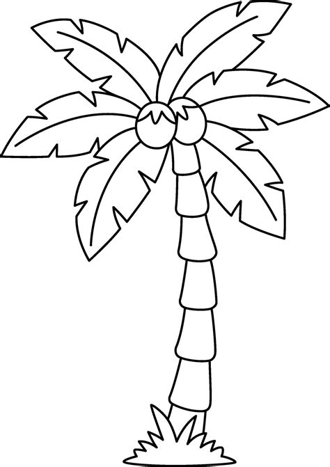 coconut tree for colouring, Coloring pages