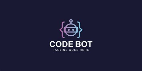 code bot logo, Code bot development logo, coding bot or bot coding digital code logo