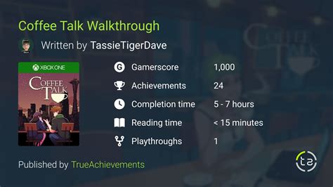 Coffee Talk Achievement Walkthrough