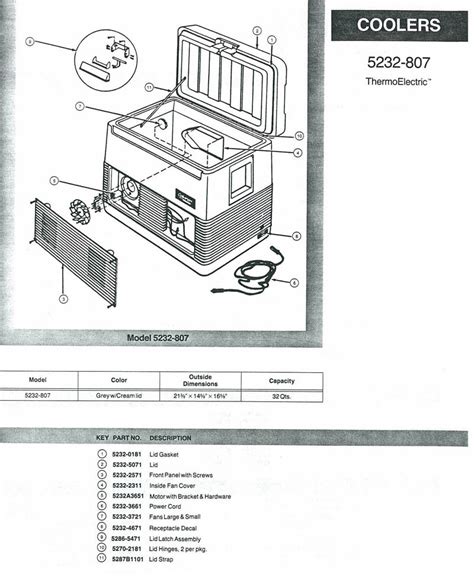 coleman wiring diagrams 5232 cooler 