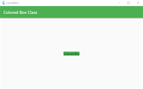 colored box in flutter, 