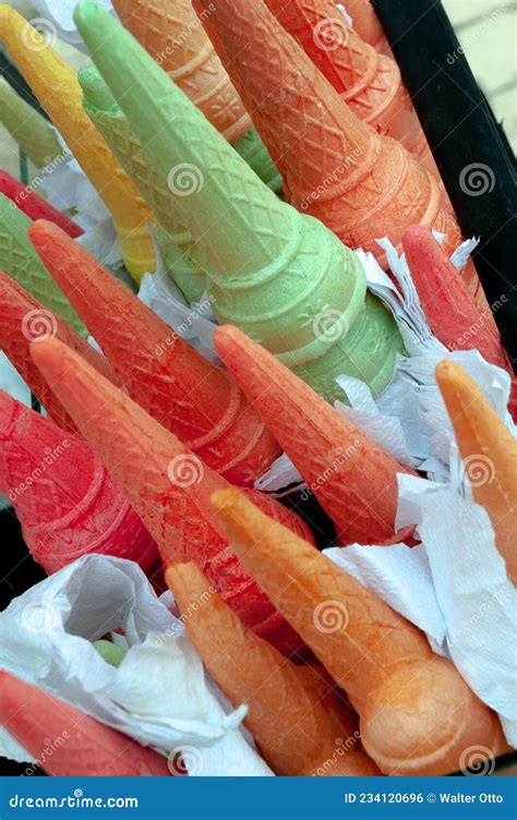 colored ice cream cones