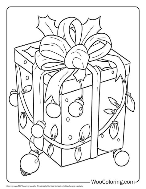coloring page - gift, Coloring christmas gift gifts print dots. Christmas gift with dots