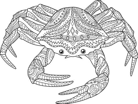 coloring page of crab, Free printable crab template